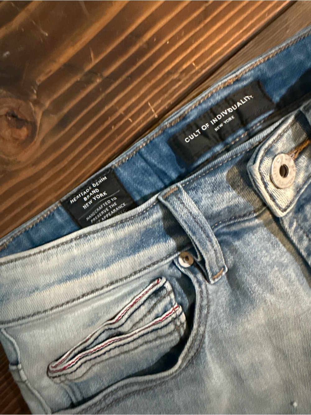 Cult of Individuality Faded Light Blue Denim Jeans